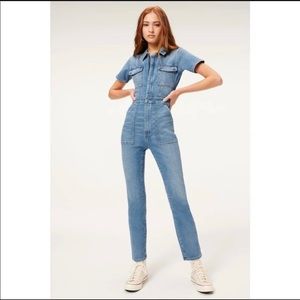 Good American Fit For Success denim jumpsuit NWT
